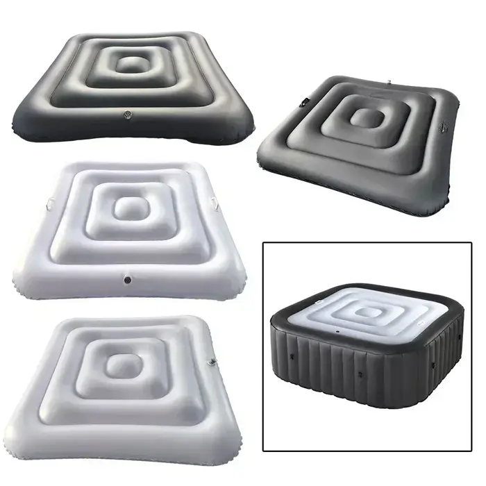 Couverture de piscine gonflable en PVC pour jacuzzi carrés