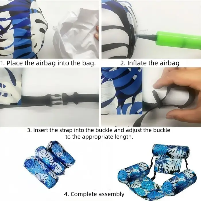 Fauteuil gonflable pour piscine pour adultes avec accoudoirs et dossier