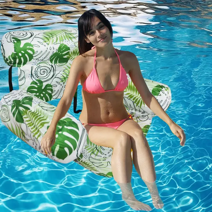 Chaise longue flottante gonflable pour piscine
