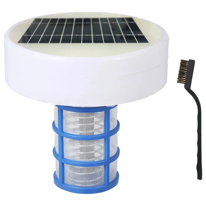 Purificateur d'eau de piscine, ioniseur solaire en cuivre, inhibition des algues, processeur d'eau s