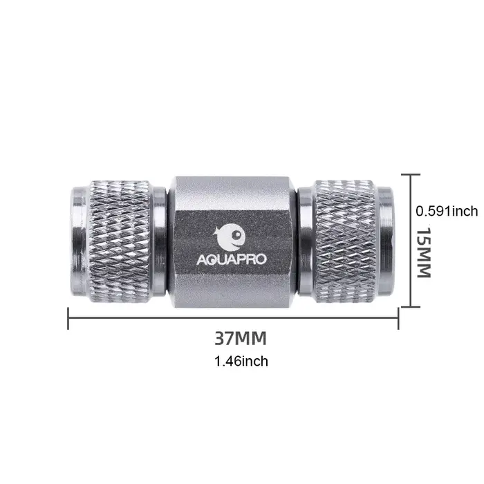 Clapet anti-retour en alliage d'aluminium CO2, accessoires d'aquarium, fournitures d'aquarium, équip