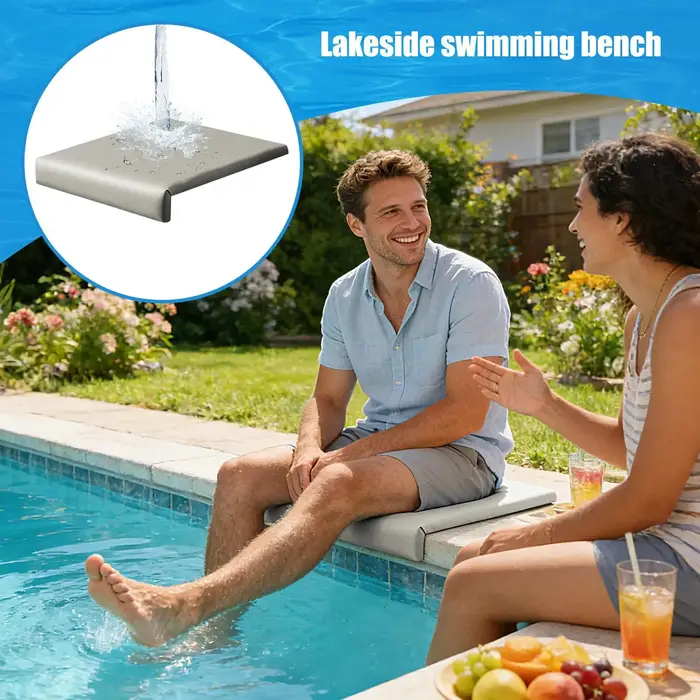 Tapis de siège antidérapant et imperméable pour bord de piscine