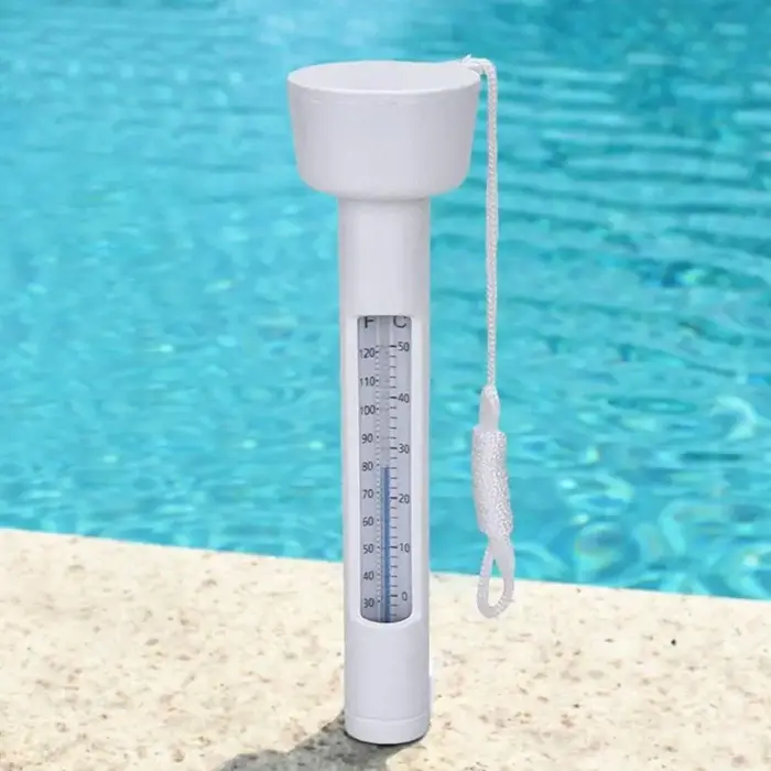 Thermomètre flottant pour piscine, outil de mesure de la température de l'eau en plastique robuste pour piscine, spa, bain à remous, Fahrenheit Celsius