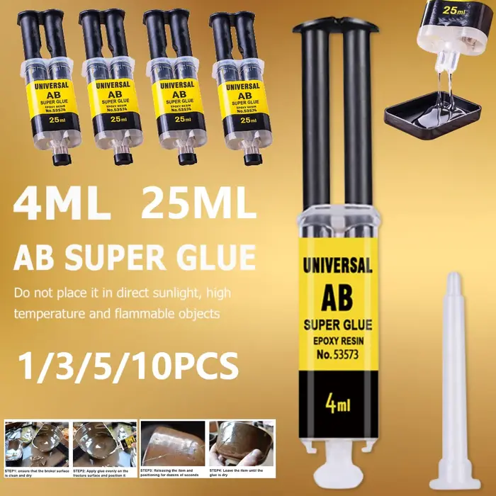 Colle AB en résine époxy 4/25ml