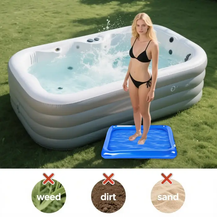 Bassin gonflable portable pour les pieds
