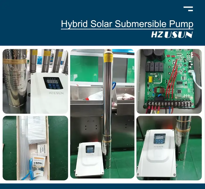 1 HP DC AC 110 V énergie solaire pompe de puits Submersible prix 2 ''tuyau 30 M forage