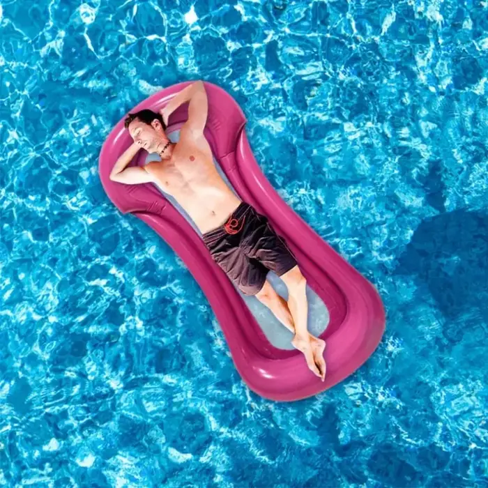 1 pièce Matelas gonflable flottant pliable et enroulable pour piscine