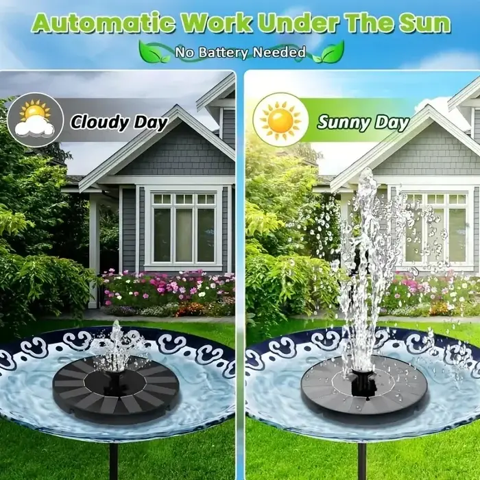 Pompes solaires pour fontaines (13/16/18 cm) parfaites pour les piscines de jardin