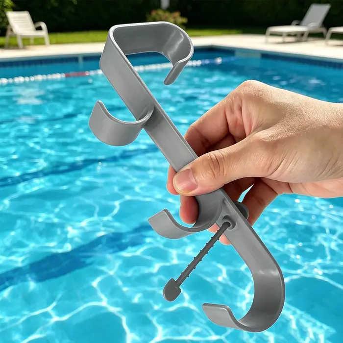 Lot de 2 supports multifonctionnels pour épuisette à feuilles de piscine et brosse