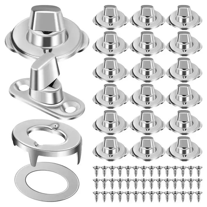 20 ensembles de fixations à œillets de bâche, attaches à boutons tournants, vis de montage à œillets