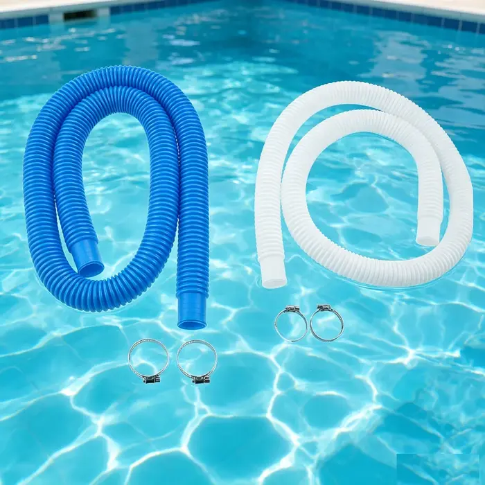 Tuyau de pompe de filtration de piscine de 59 pouces + pinces en acier de 1