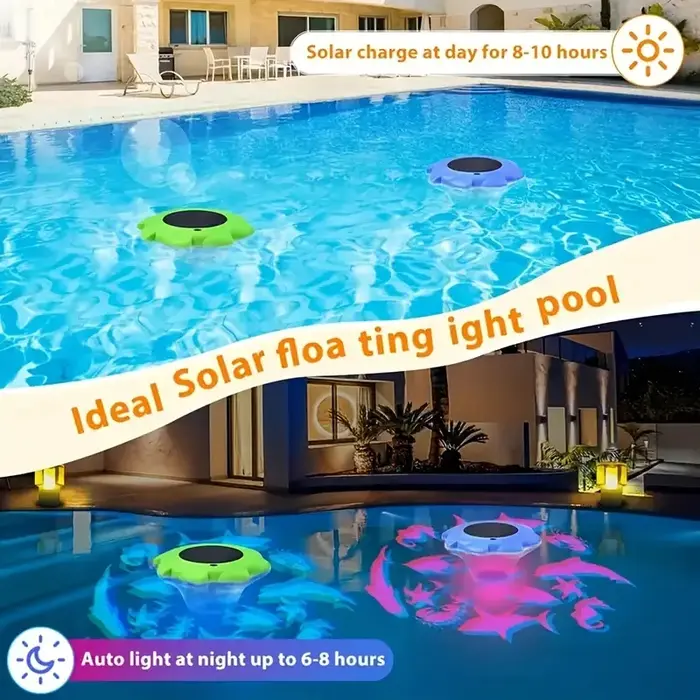 Lampe solaire pour piscine