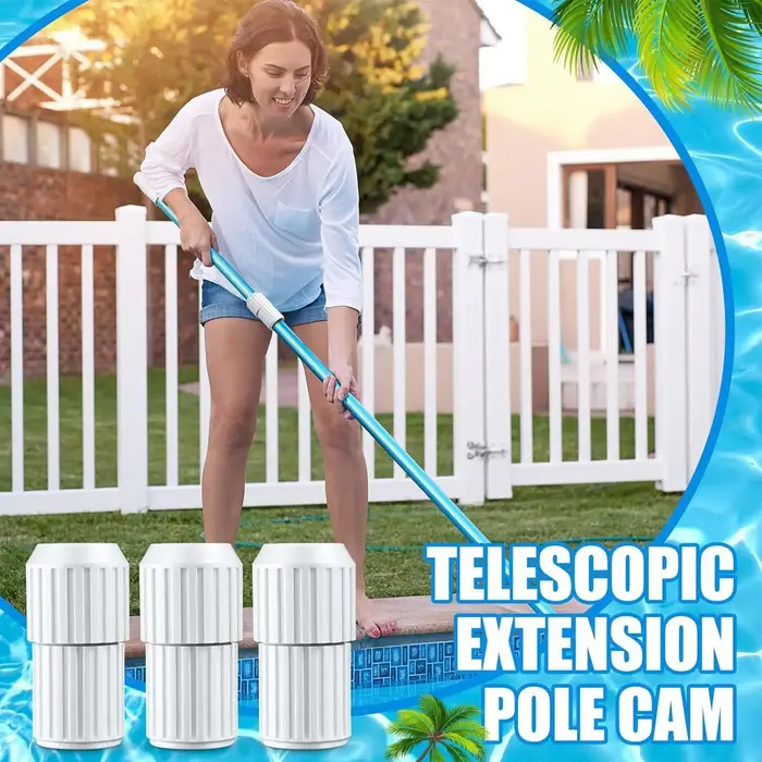 Lot de 2 verrous à came de remplacement pour perches télescopiques de piscine avec verrouillage par torsion