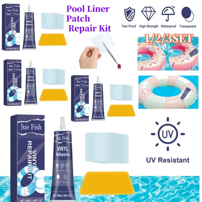 Kit de réparation de patchs de revêtement de piscine