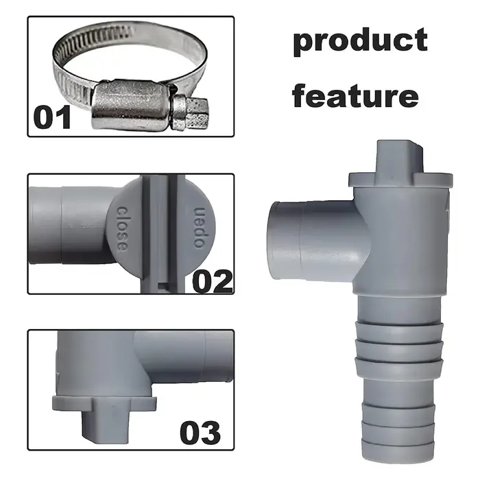 Adaptateur de pompe de filtre de piscine en PVC