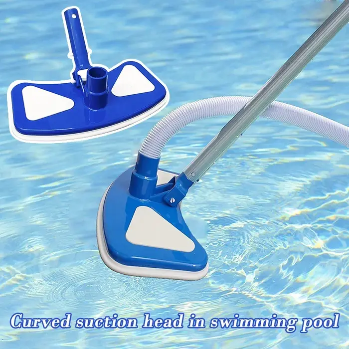 Tête d'aspirateur pour piscines, tête d'aspirateur lestée pour piscine avec brosses en nylon, outil