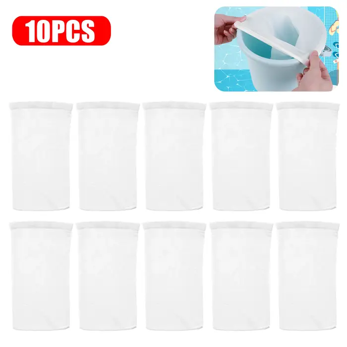 Chaussettes de skimmer pour piscine, 100-10 pièces, conception en maille de nylon pour paniers filtr