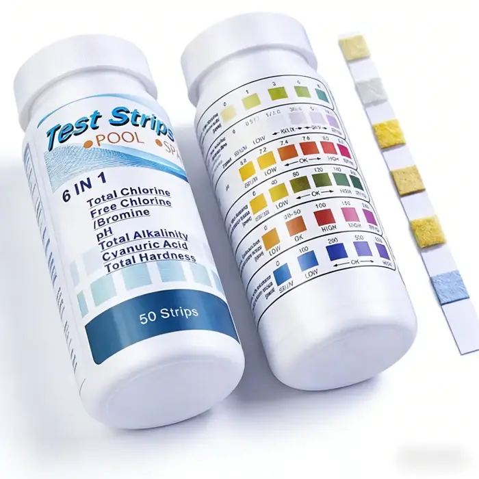 Kit de 50 bandelettes de test de qualité de l'eau de piscine