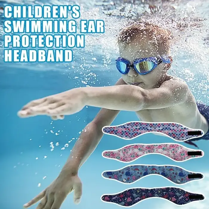 Bandeau natation protecteur pour les enfants les adultes bande l'oreille résistante à l'eau pour baignade