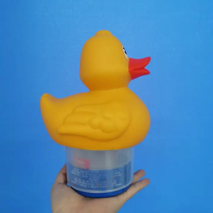 Distributeur de chlore flottant pour piscine (canard jaune)