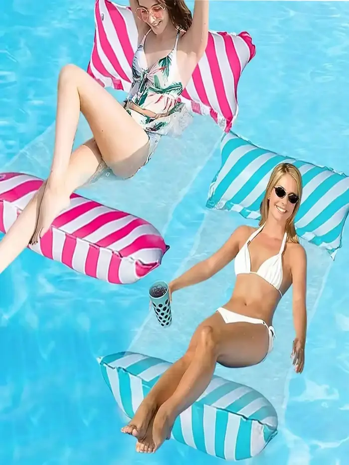 1 pièce Matelas flottant gonflable en PVC pliable pour piscine