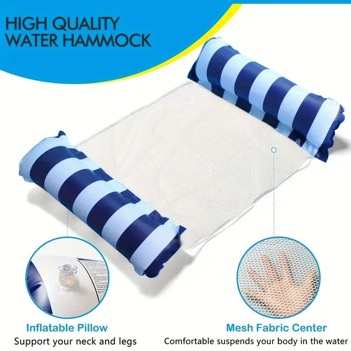 Chaise longue gonflable polyvalente pour hamac d'eau