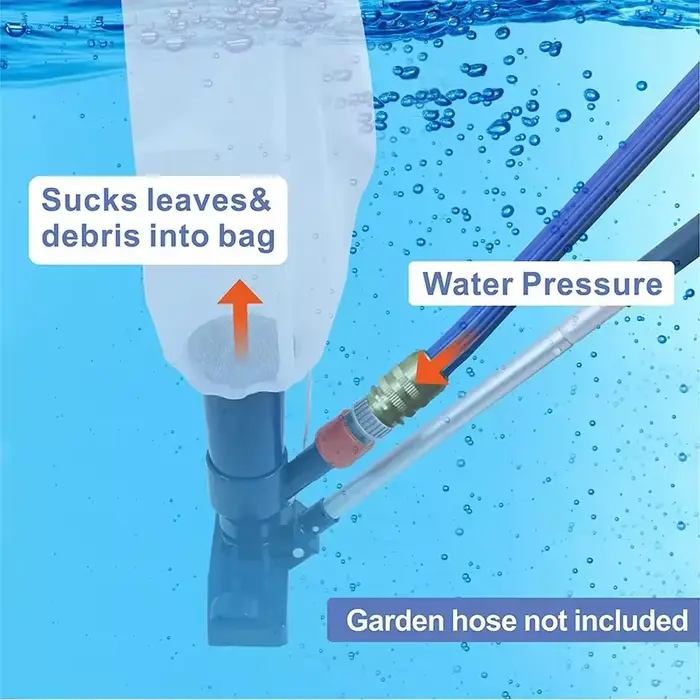 Tête d'aspirateur de piscine avec sac de brosse