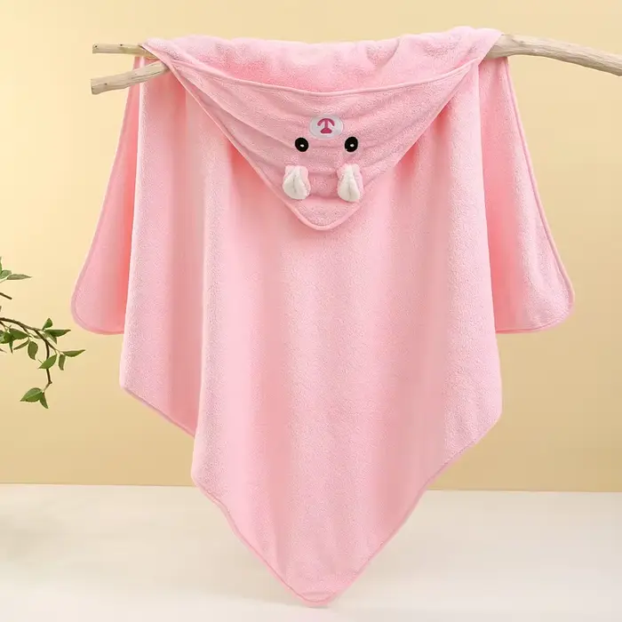 Serviette de bain mignonne pour bébé, serviette douce et absorbante, couverture d'emmaillotage pour 