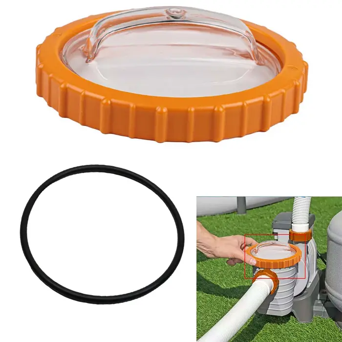 Préfiltre de pompe à sable transparent noir orange pour réparation