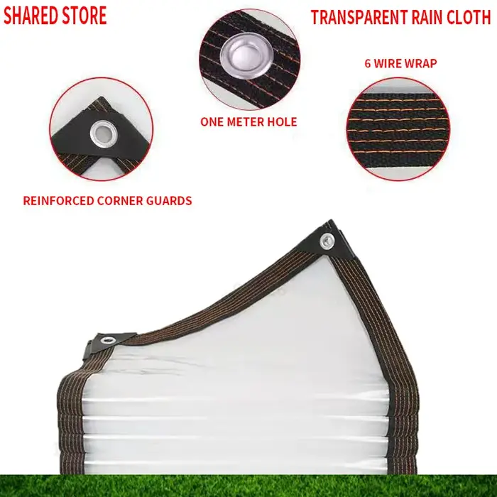 Bâche transparente imperméable à l'eau