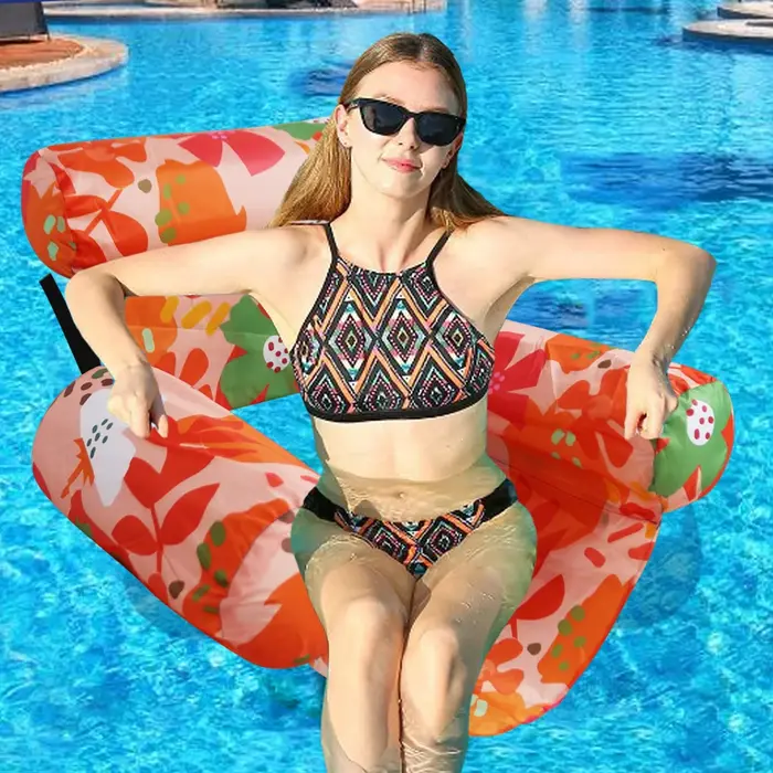 Chaise longue flottante gonflable pour piscine