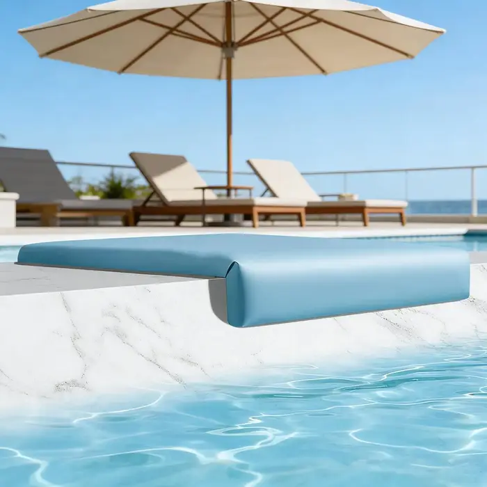 Coussin de siège pour bord de piscine antidérapant en forme de L