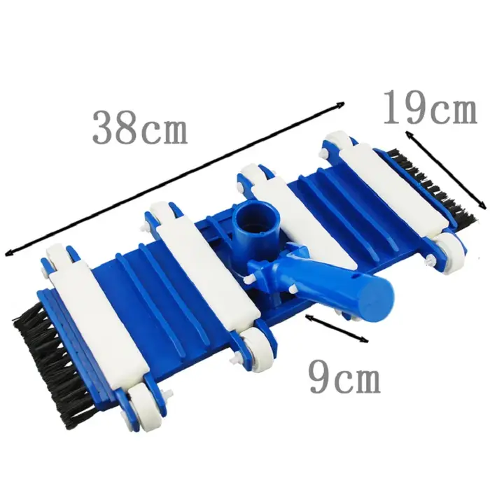 Tête d'aspirateur de piscine de 14 pouces avec brosse et roue d'aspiration-accessoires pour outils de nettoyage