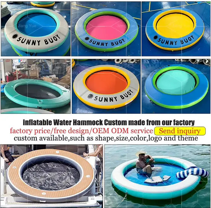 Hamac flottant gonflable commercial pour piscine, chaise longue flottante portable pour piscine
