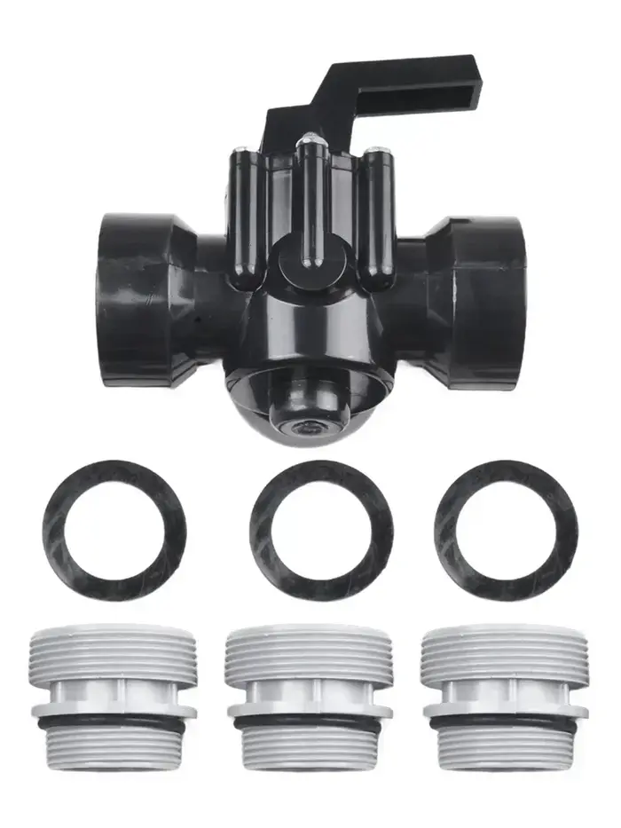 Raccord de tuyau de piscine, contrôle de Valve de piscine à 3 voies, déviation du débit d'eau, mélange de sortie barbelée droite, débit d'eau efficace