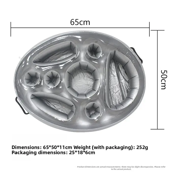 Plateau flottant gonflable pour piscine avec seau à glace grande capacité pour plage, lac, fête aqua
