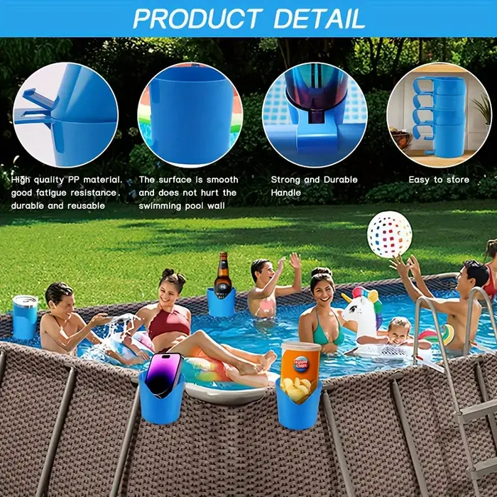 Porte-gobelets au bord de la piscine pour piscines hors sol