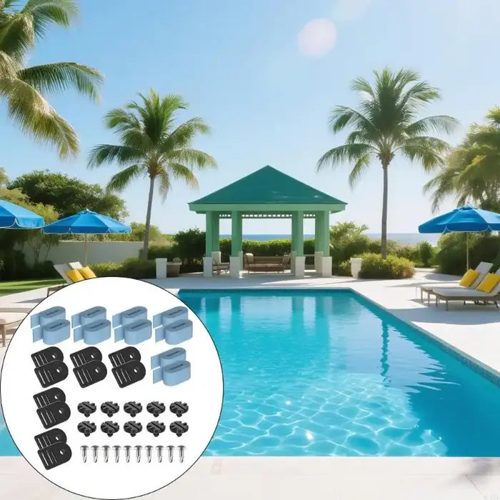Ensemble fixation bobine Clip sangle couverture piscine, ensemble fixation Tube couverture