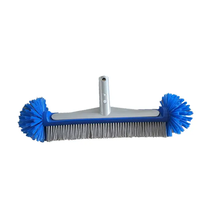 Brosse de piscine, poils robustes et dos en aluminium renforcé avec clip EZ, pour nettoyer la piscin