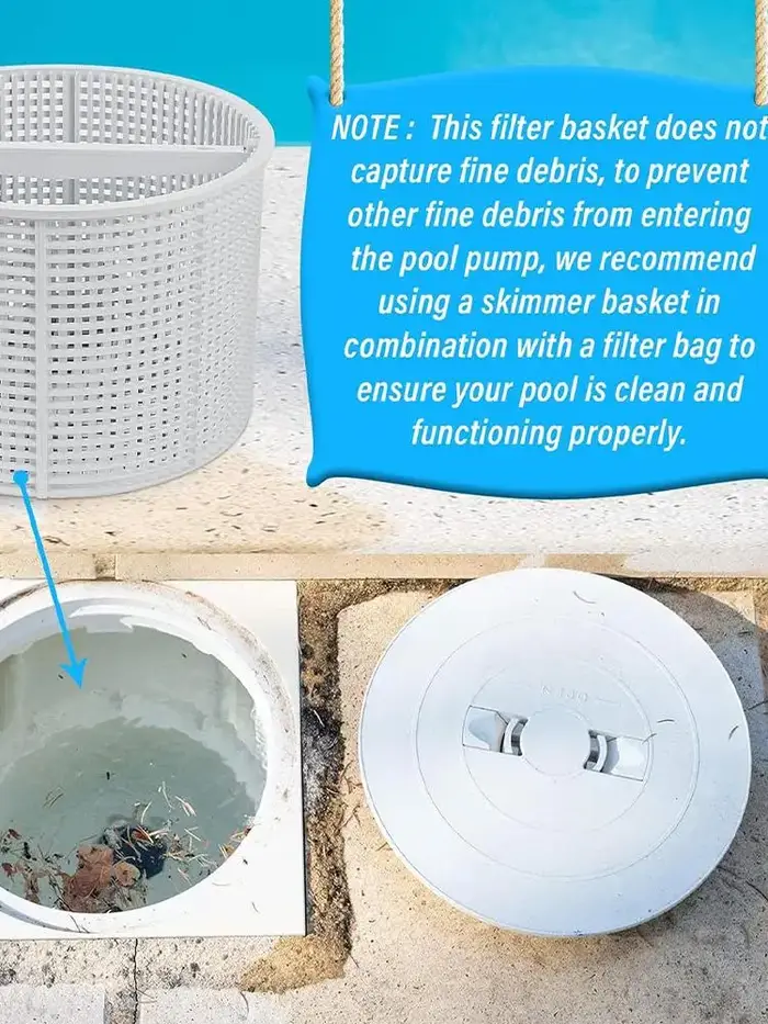 Panier de skimmer de piscine avec poignée