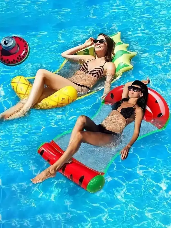 Matelas flottant gonflable en PVC pliable pour piscine