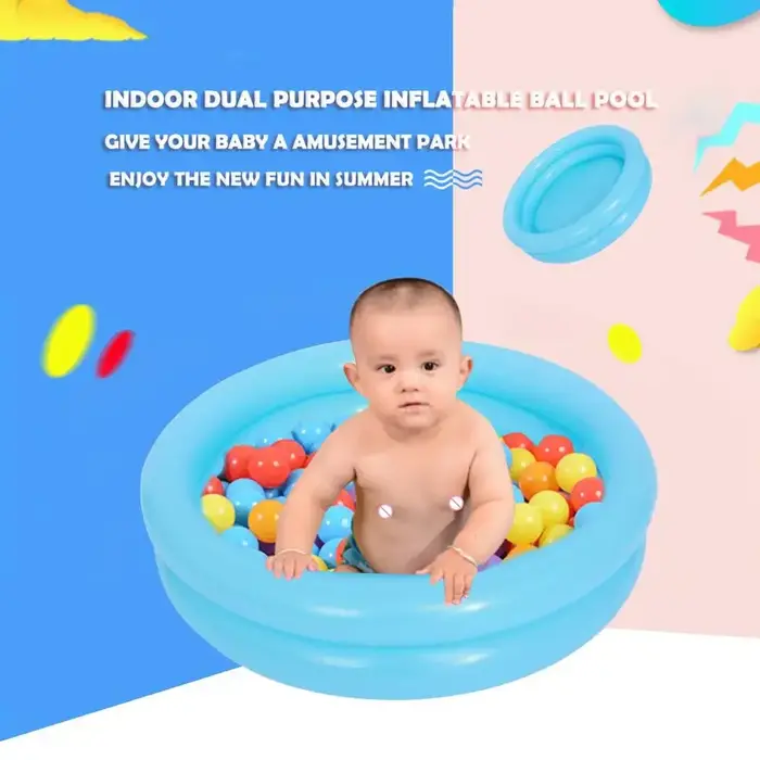 Piscine gonflable d'été pour bébés, pataugeoire extérieure portable pour enfants, 60cm, ronde, salle