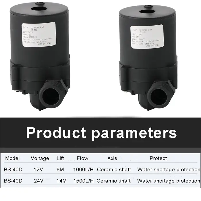 Pompe à eau Booster sans balais JT-45D DC 12V 24V
