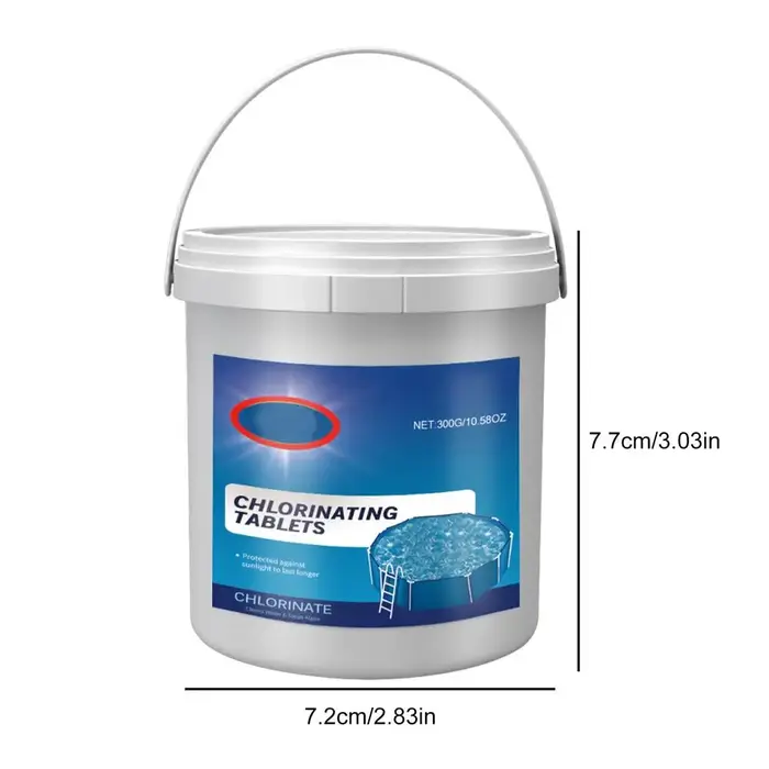 Poudre de chloration pour piscine 300g, désinfectant multi-usages pour piscine, poudre effervescente