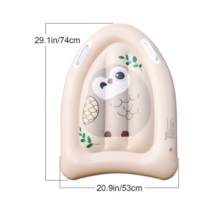 Planche de natation gonflable 1 pièce, siège flottant en PVC avec poignées, planche flottante motif 