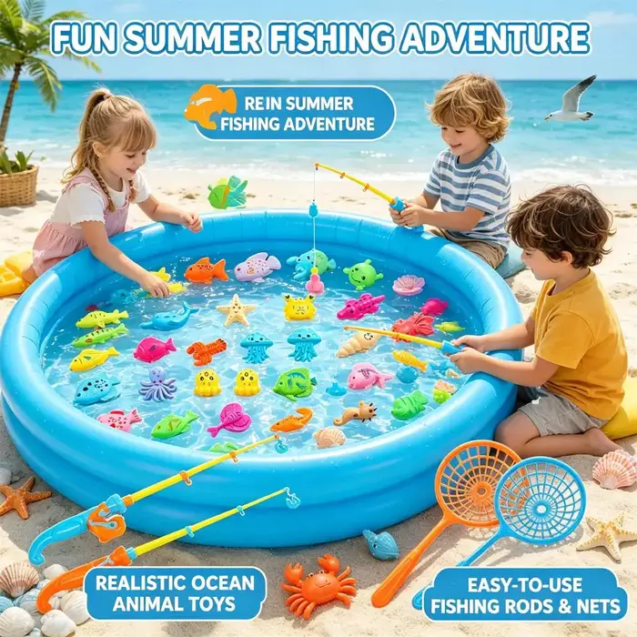 Piscine gonflable pour enfants avec pêche magnétique