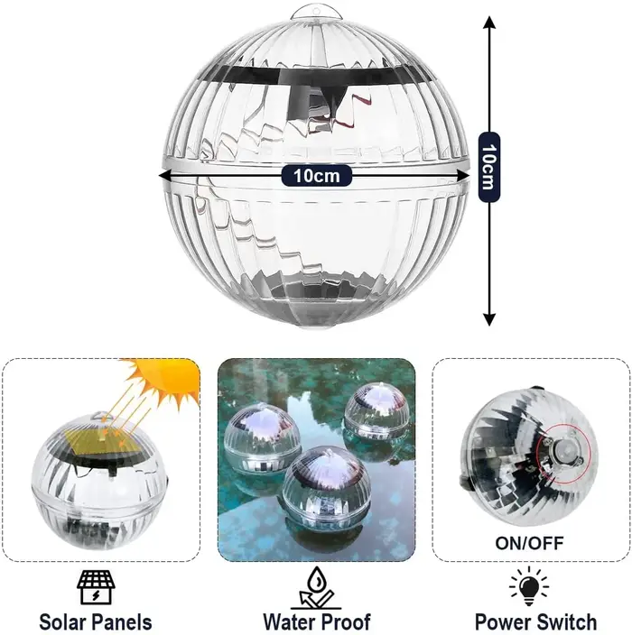 Lampe solaire flottante Led