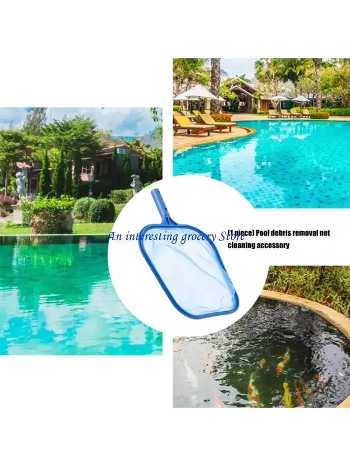 Écumoire feuilles 652D, filet d'écumoire pour piscines, nettoyage des déchets, râteaux feuilles