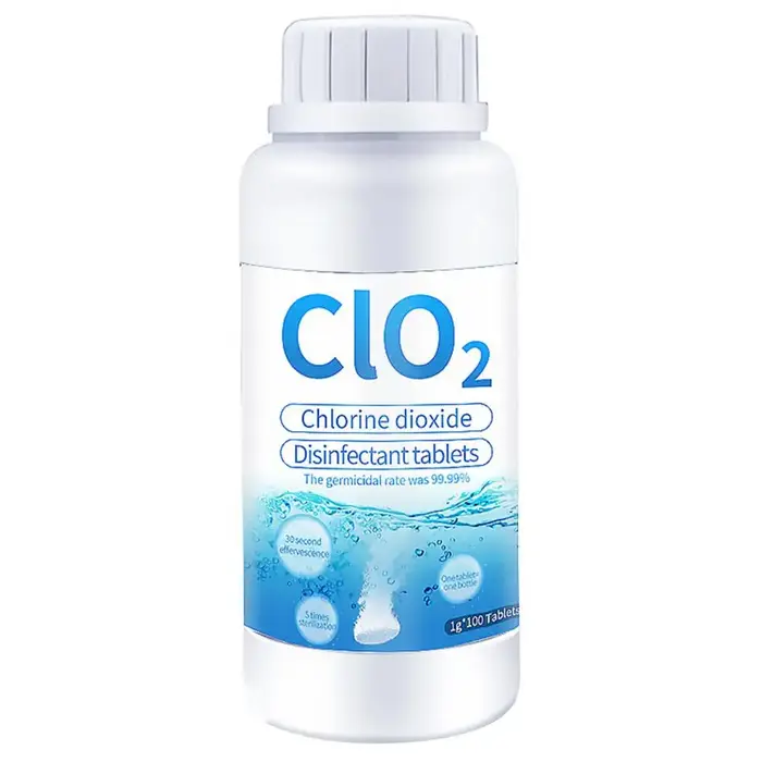 Tablette chimique de dioxyde de chlore, 100 pièces/bouteille, pratique et Durable, pour un gain de t