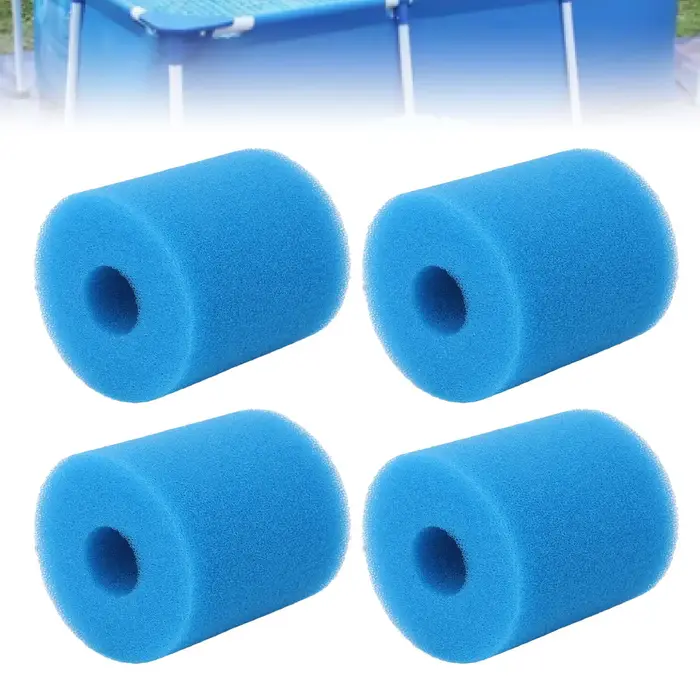 4 pièces éponge filtrante de piscine réutilisable lavable TYPE H mousse
